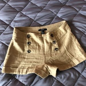 Forever 21 Stylish Dressy Beige Shorts